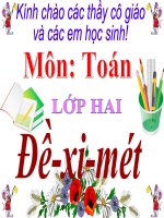 Bài giảng Toán 2 chương 1 bài 3: Đề  xi mét