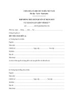 Mẫu hợp đồng thế chấp quyền sử dụng đất