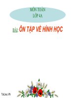 Bài giảng Toán 2 bài Ôn tập về hình học 