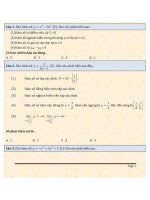 Đề thi thử THPT Quốc gia năm 2017 môn Toán trắc nghiệm - Đề số 1