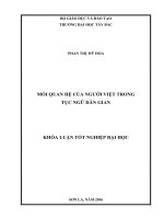 Mối quan hệ của người việt trong tục ngữ dân gian 