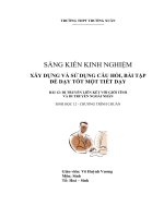 Sáng kiến kinh nghiệm xây dựng và sử dụng câu hỏi, bài tập để dạy tốt một tiết dạy