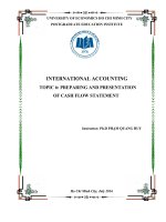 Tiểu luận môn kế toán quốc tế preparing and presentation of cash flow statement 