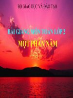 Bài giảng Toán 2 bài Một phần năm