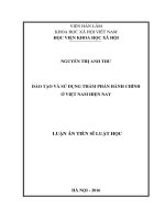 Đào tạo và sử dụng Thẩm phán hành chính ở Việt Nam hiện nay