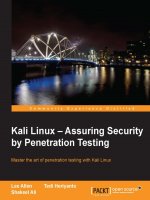 Kali linux  assuring security by penetration testingallen, lee