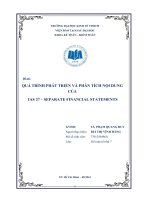 Tiểu luận môn kế toán quốc tế quá trình phát triển và phân tích nội dung của IAS 27 separate financial statement 