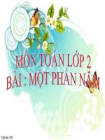 Bài giảng Toán 2 bài Một phần năm