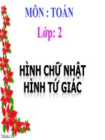 Bài giảng Toán 2 chương 2 bài 9: Hình chữ nhật  hình tứ giác