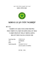 NGHIÊN CỨU KHẢ NĂNG SINH TRƯỞNG  PHÁT TRIỂN CỦA MỘT SỐ GIỐNG HOA SỨ THÁI  VÀ BIỆN PHÁP KỸ THUẬT TRỒNG GIỐNG  HOA SỨ THÁI TẠI GIA LÂM HÀ NỘI