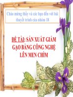 Bai thuyet trinh phat trien san pham cong nghe san xuat giam an