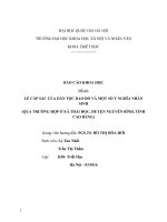 LỄ CẤP SẮC CỦA DÂN TỘC DAO ĐỎ VÀ MỘT SỐ Ý NGHĨA NHÂN SINH ( QUA TRƯỜNG HỢP Ở XÃ THÁI HỌC, HUYỆN NGUYÊN BÌNH, TỈNH CAO BẰNG)