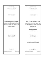 Phương án sử dụng có hiệu quả các nguồn lực cơ bản trong Nông nghiệp cho phát triển cây chè của huyện Phú Lương tỉnh Thái Nguyên giai đoạn 2010  2020