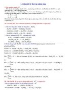 Lý thuyết về thứ tự phản ứng