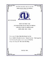 TÌM HIỂU VỀ TỔ CHỨC CÔNG TÁC VĂN THƯ” TẠI ỦY BAN NHÂN DÂN HUYỆN CAO LỘC TỈNH LẠNG SƠN