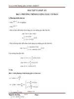BÀI tập và đáp án PTLG cơ bản