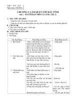 Giáo án tin học lớp 3, 4,5 và lịch phân phối chương trình cả năm học