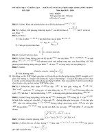 Đề và hướng dẫn chấm môn toán khảo sát lớp 12 mới nhất