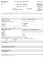 Tờ khai đăng ký thuế nhà thầu