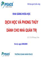 Dich hoc va phong thuy cho nha quan tri