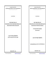 Phát triển nông sản theo hướng sản xuất hàng hóa trên địa bàn huyện Hàm Yên tỉnh Tuyên Quang