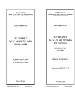 Phát triển tại các làng nghề trên địa bàn tỉnh Thái Nguyên