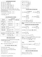 Tổng hợp công thức toán cấp 3 đầy đủ nhất.
