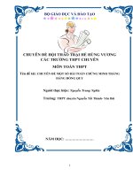 CHUYÊN đề một số bài TOÁN CHỨNG MINH THẲNG HÀNG ĐỒNG QUY 