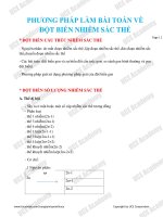 PHƯƠNG PHÁP làm bài TOÁN về đột BIẾN NHIỄM sắc THỂ