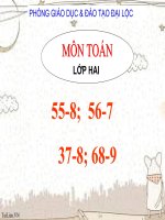 Bài giảng Toán 2 bài 55 trừ 8,56 trừ 7,37 trừ 8,68 trừ 9