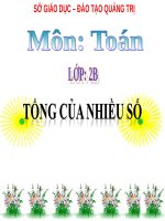 Bài giảng Toán 2 chương 5 bài 1: Tổng của nhiều số