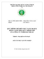 QUY TRINH CHE BIEN MUC NANG  BLOCK DONG LANH THEO QUY TRINH GMP CUA CONG TY TNHHHAI THUAN