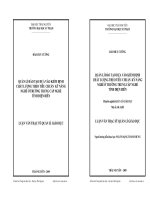 QUẢN LÍ ĐÀO TẠO DỰA VÀO KIỂM ĐỊNH CHẤT LƢỢNG THEO TIÊU CHUẨN KỸ NĂNG NGHỀ Ở TRƢỜNG TRUNG CẤP NGHỀ TỈNH ĐIỆN BIÊN
