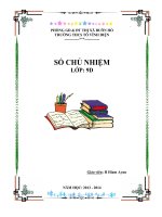 MẪU SỔ CHỦ NHIỆM CHUẨN