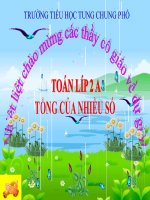 Bài giảng Toán 2 chương 5 bài 1: Tổng của nhiều số