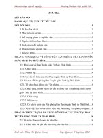 Thực trạng tổ chức công tác văn thư tại ban tuyên giáo tỉnh ủy thái bình