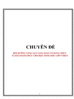 Chuyên đề toán lớp 9 đẳng thức và bất đẳng thức 