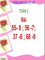 Bài giảng Toán 2 bài 55 trừ 8,56 trừ 7,37 trừ 8,68 trừ 9
