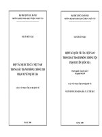 quan hệ quốc tế Hợp tác quốc tế của Việt Nam trong đấu tranh phòng chống tội phạm xuyên quốc gia