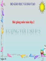 Bài giảng Toán 2 bài 8 cộng với một số 8+5