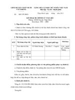 KẾ HOẠCH CHỈNH LÝ TÀI LIỆU