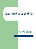 Quản lý nhà nước về xã hội