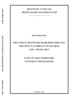 PHÂN TÍCH VÀ ĐỀ XUẤT MỘT SỐ GIẢI PHÁP CHIẾN LƯỢC CHO CÔNG TY CỔ PHẦN TƯ VẤN XÂY DỰNG CẢNG – ĐƯỜNG THỦY