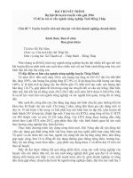 BÀI THUYẾT TRÌNH Dự hội thi tuyên truyền viên giỏi 2016 Về đế án tái cơ cấu ngành nông nghiệp Tỉnh Đồng Tháp