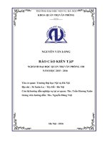báo cáo kiến tập: CÔNG TÁC TỔ CHỨC VÀ HOẠT ĐỘNG HÀNH  CHÍNH VĂN  PHÒNG CỦA TRƯỜNG ĐẠI HỌC NỘI VỤ