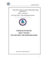 PHƯƠNG ÁN CỔ PHẦN HOÁ CÔNG TY TNHH MTV CẤP THOÁT NƯỚC – MÔI TRƯỜNG BÌNH DƯƠNG