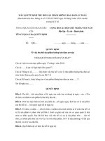 Mẫu quyết định thu hồi sản phẩm không bảo đảm an toàn