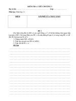 ĐỀ KIỂM TRA 1 TIẾT HÌNH HỌC 11 CHƯƠNG 3 