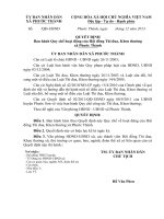 Quyết định ban hành Quy chế hoạt động của Hội đồng thi đua khen thưởng xã