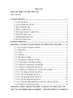 Nâng cao hiệu quả tổ chức và quản lý công tác văn thư tại Văn phòng Bộ Lao động – Thương binh và Xã hội